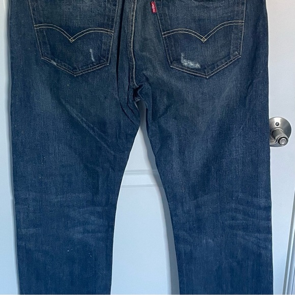 Levi’s 501 Destructed Button Fly Denim Jeans Blue 29859 - Picture 12 of 16